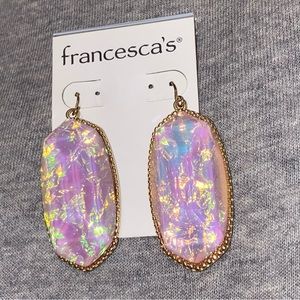 Purple opal earrings